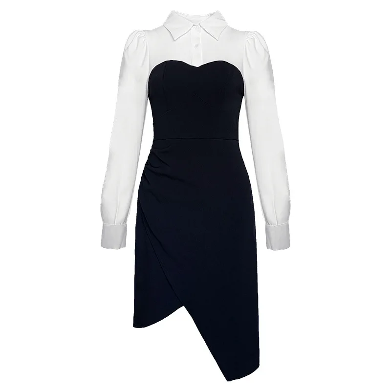 Bodycon Dress Women 2021 Spring New Y2k Patchwork Split Sexy Vintage Korean OL Clothes Black Long Sleeve Party Dresses vestido
Bodycon Dress Women 2021 Spring New Y2k Patchwork Split Sexy Vintage Korean OL Clothes Black Long Sleeve Party Dresses vestido