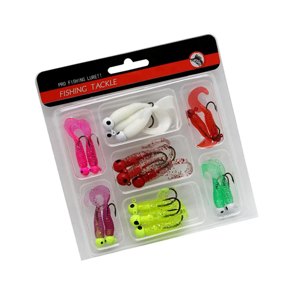17Pcs Mixed Fishing Lure Set Kit Soft Worm Bait Head Jig Hooks Sea Fishing Soft Fish Shad Swimbait Fishing Tackle Accessories
17Pcs Mixed Fishing Lure Set Kit Soft Worm Bait Head Jig Hooks Sea Fishing Soft Fish Shad Swimbait Fishing Tackle Accessories
