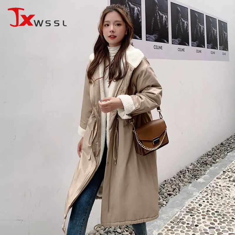 Women's Parker Thick Warmth Long Coat 2021 New Winter Imitation Fur Lamb Plush Windbreaker Fashion Casual Padded Jacket Female
Women's Parker Thick Warmth Long Coat 2021 New Winter Imitation Fur Lamb Plush Windbreaker Fashion Casual Padded Jacket Female
