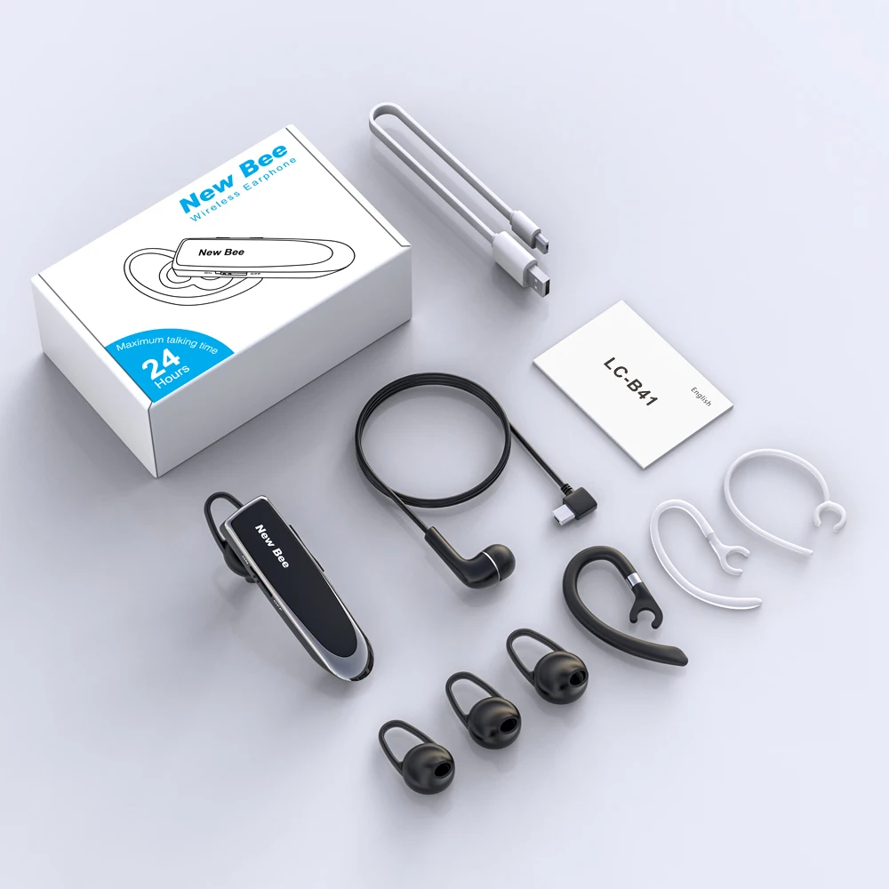 New Bee Bluetooth Earphones V5.0 Wireless Headphones Hands-free Headset 22H Music Earpiece with CVC6.0 Mic for Business/Driving
New Bee Bluetooth Earphones V5.0 Wireless Headphones Hands-free Headset 22H Music Earpiece with CVC6.0 Mic for Business/Driving