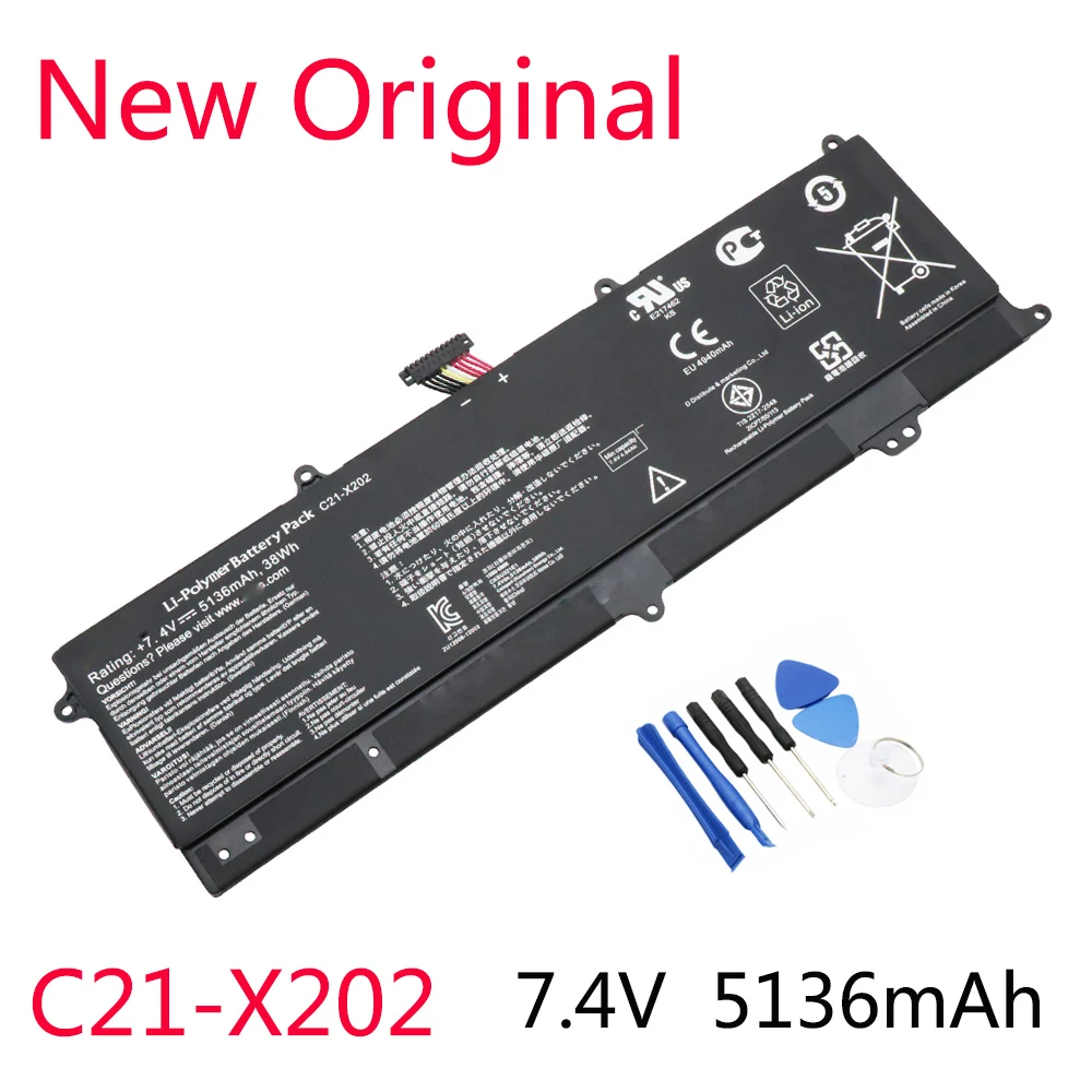 7.4V New C21-X202 Laptop Battery For ASUS VivoBook S200 S200E X201 X201E X202 X202E S200E-CT209H S200E-CT182H S200E-CT1 5136mAh
7.4V New C21-X202 Laptop Battery For ASUS VivoBook S200 S200E X201 X201E X202 X202E S200E-CT209H S200E-CT182H S200E-CT1 5136mAh