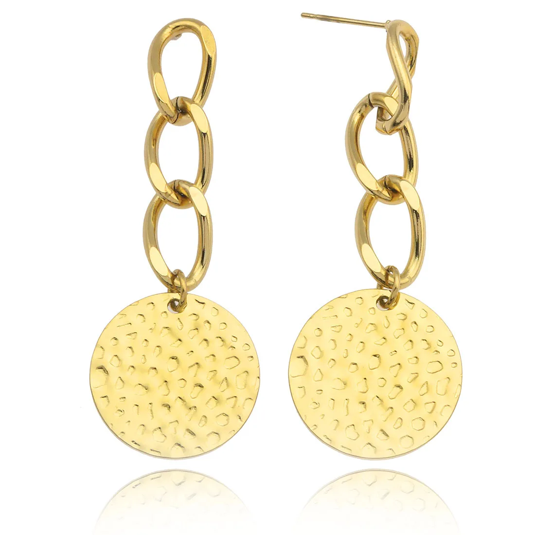 Retro stainless steel metal texture Dot pit-shaped round cake earrings woman earrings 2021
Retro stainless steel metal texture Dot pit-shaped round cake earrings woman earrings 2021