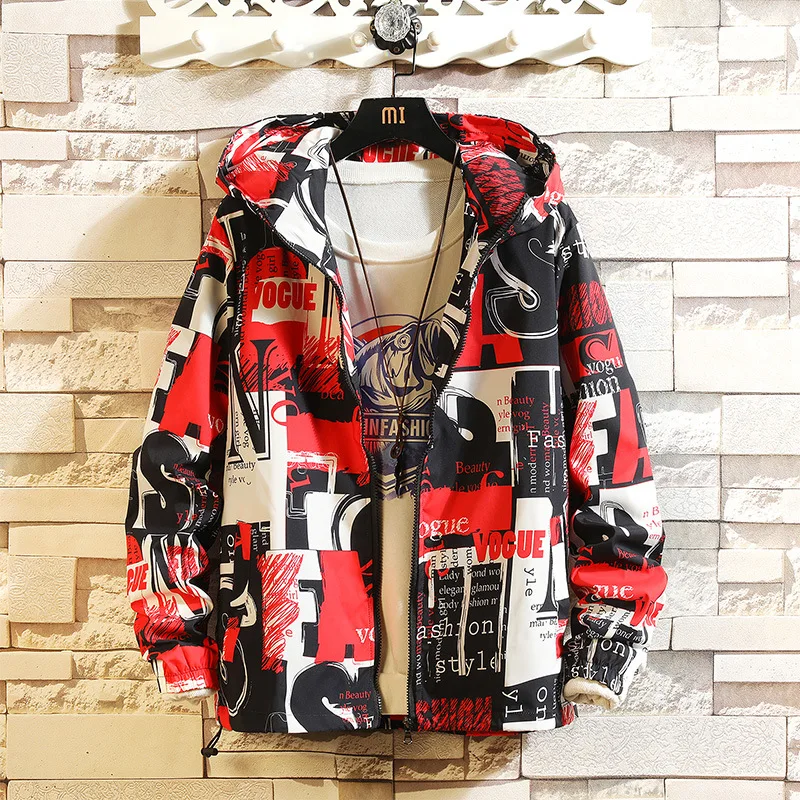 Spring Autumn Windbreaker Men's Jackets Hip-Hop Graffiti Printing Camouflage Hooded Coats Male Jackets Clothing Plus Size 5XL
Spring Autumn Windbreaker Men's Jackets Hip-Hop Graffiti Printing Camouflage Hooded Coats Male Jackets Clothing Plus Size 5XL