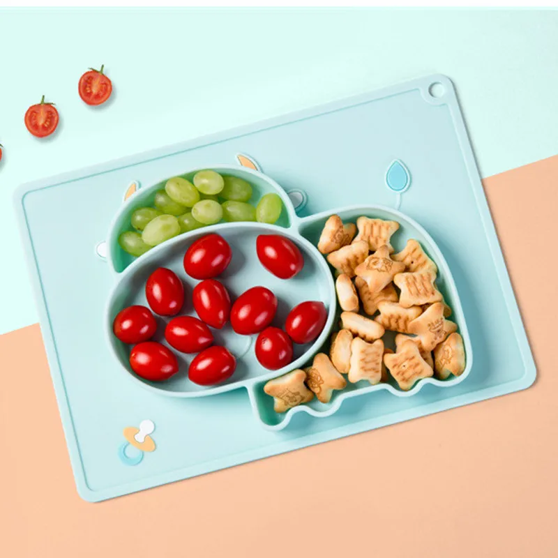 Silicone Divided Toddler Dinner Plate - Placement Plate for Baby, Children and Kids, Cartoon Cow Design
Silicone Divided Toddler Dinner Plate - Placement Plate for Baby, Children and Kids, Cartoon Cow Design