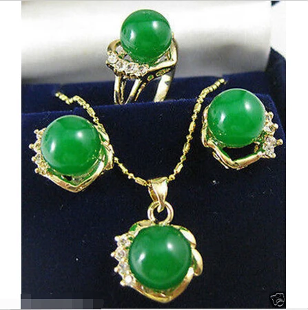 10mm green ring pendant earring set ^^^@^ style Fine jewe Noble Natural jade fast SHIPPING
10mm green ring pendant earring set ^^^@^ style Fine jewe Noble Natural jade fast SHIPPING