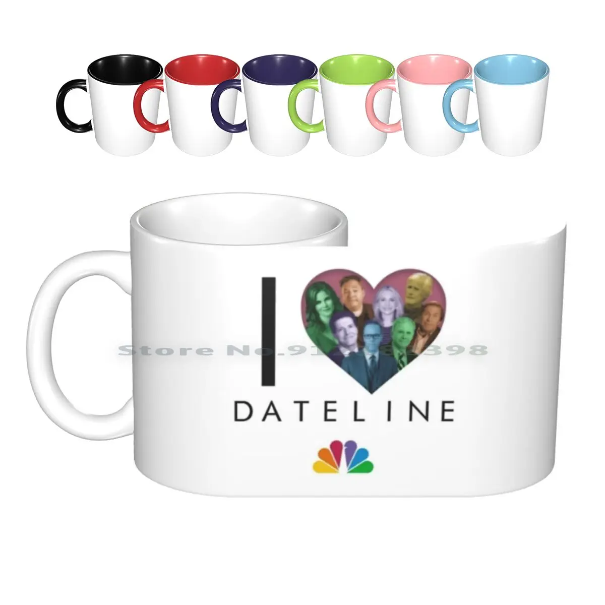 

I Love Dateline Ceramic Mugs Coffee Cups Milk Tea Mug Creative Trending Vintage Gift Bottle Cup