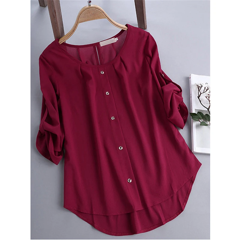 Blouse Women Casual Solid Top Shirts Blouses Female Loose Blusas Autumn Fall Casual Ladies Office Blouses Top Sexy
Blouse Women Casual Solid Top Shirts Blouses Female Loose Blusas Autumn Fall Casual Ladies Office Blouses Top Sexy
