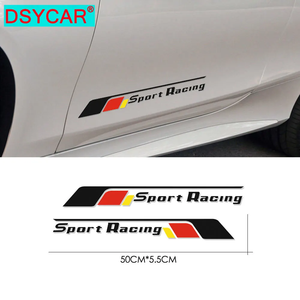DSYCAR 1 пара модный спортивный гоночный автомобиль наклейки и на грузовик двери