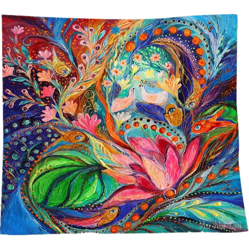 

Phoenix Peacock Feather Gorgeous Colorful Beautiful Art By Ho Me Lili Tapestry For Bedroom Living Room Dorm Wall Decor