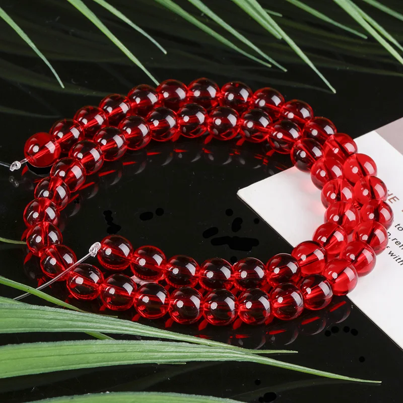 Fashion Jewelry 4/6/8/10mm Transparency Red Glass Loose Beads for DIY women's bracelet necklace Jewerly Making
Fashion Jewelry 4/6/8/10mm Transparency Red Glass Loose Beads for DIY women's bracelet necklace Jewerly Making