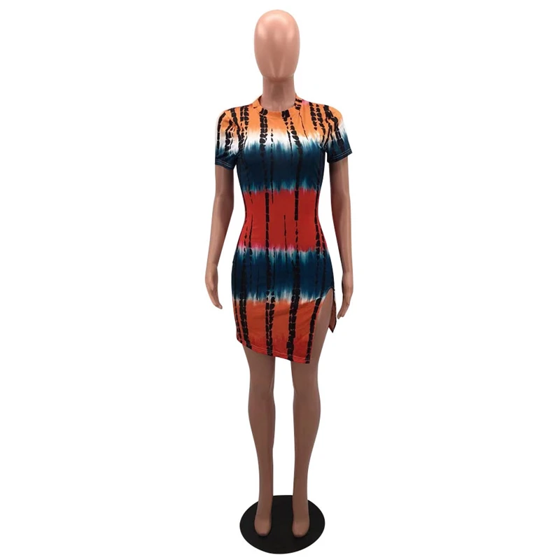 Sexy Tie Dye Print Bodycon Dress Short Sleeve Night Clubwear for Women Summer Outfits Vintage Party Ladies Mini Dresses
Sexy Tie Dye Print Bodycon Dress Short Sleeve Night Clubwear for Women Summer Outfits Vintage Party Ladies Mini Dresses