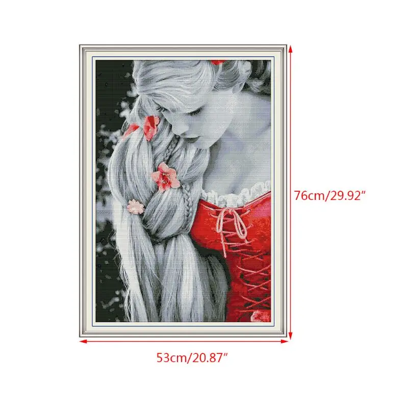 Long Hair Princess DIY Handmade Needlework Counted 14CT Printed Cross Stitch Embroidery Kit Set Home Decoration E56C 
Long Hair Princess DIY Handmade Needlework Counted 14CT Printed Cross Stitch Embroidery Kit Set Home Decoration E56C