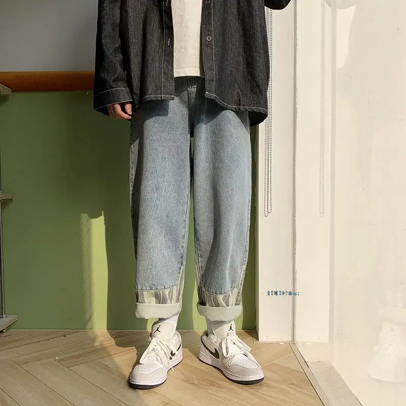 2021 New Spring High Street Korean Light-Colored Denim Men's Loose Straight Wide-Leg Trend Hip-Hop Casual Daddy Pants
2021 New Spring High Street Korean Light-Colored Denim Men's Loose Straight Wide-Leg Trend Hip-Hop Casual Daddy Pants