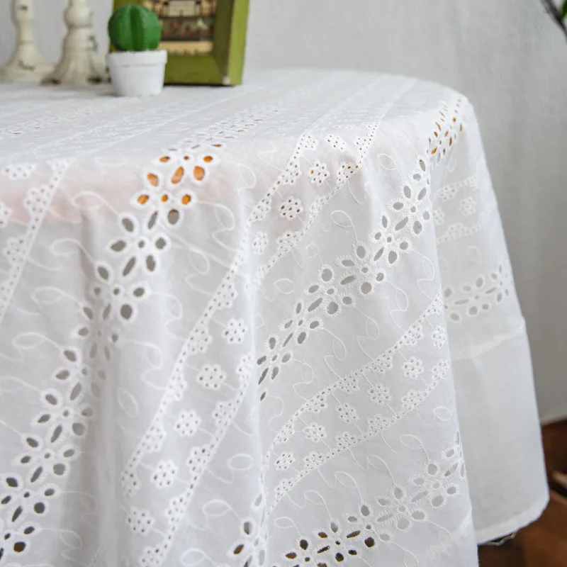 Pastoral Hollow Embroidery White Flower Rectangle Tablecloth Home Hotel Decorative Multifunctional Cover
Pastoral Hollow Embroidery White Flower Rectangle Tablecloth Home Hotel Decorative Multifunctional Cover