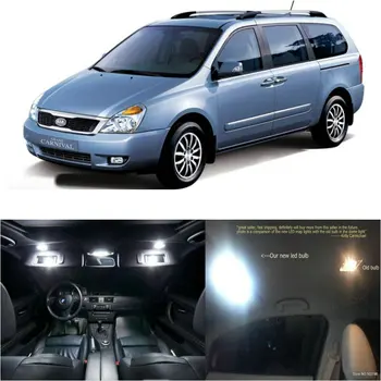 LED Interior Car Lights For kia grand carnival R 2012 dome map reading foot door lamp error free 16pc