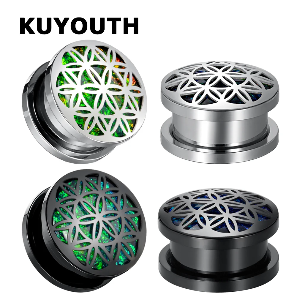 KUYOUTH New Stainless Steel Arc-shaped Dream Catcher Opal Ear Screw Gauges Tunnels Body Piercing Jewelry Earring Expanders 2PCS
KUYOUTH New Stainless Steel Arc-shaped Dream Catcher Opal Ear Screw Gauges Tunnels Body Piercing Jewelry Earring Expanders 2PCS