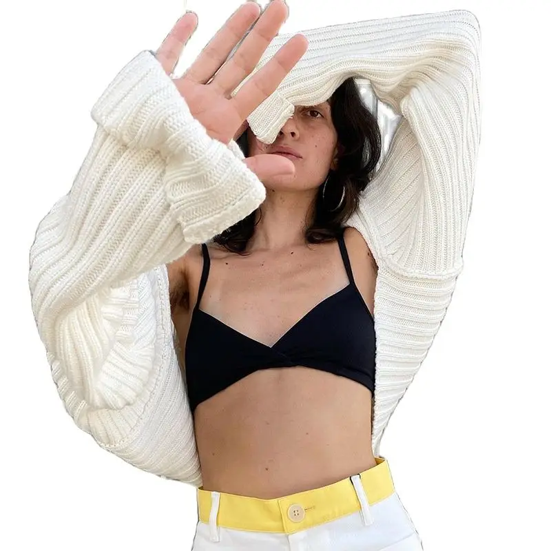 2021 New Autumn And Winter Casual Street Solid Color Knit Top Sexy Ultra Short Long Sleeve Sweater Women 
2021 New Autumn And Winter Casual Street Solid Color Knit Top Sexy Ultra Short Long Sleeve Sweater Women