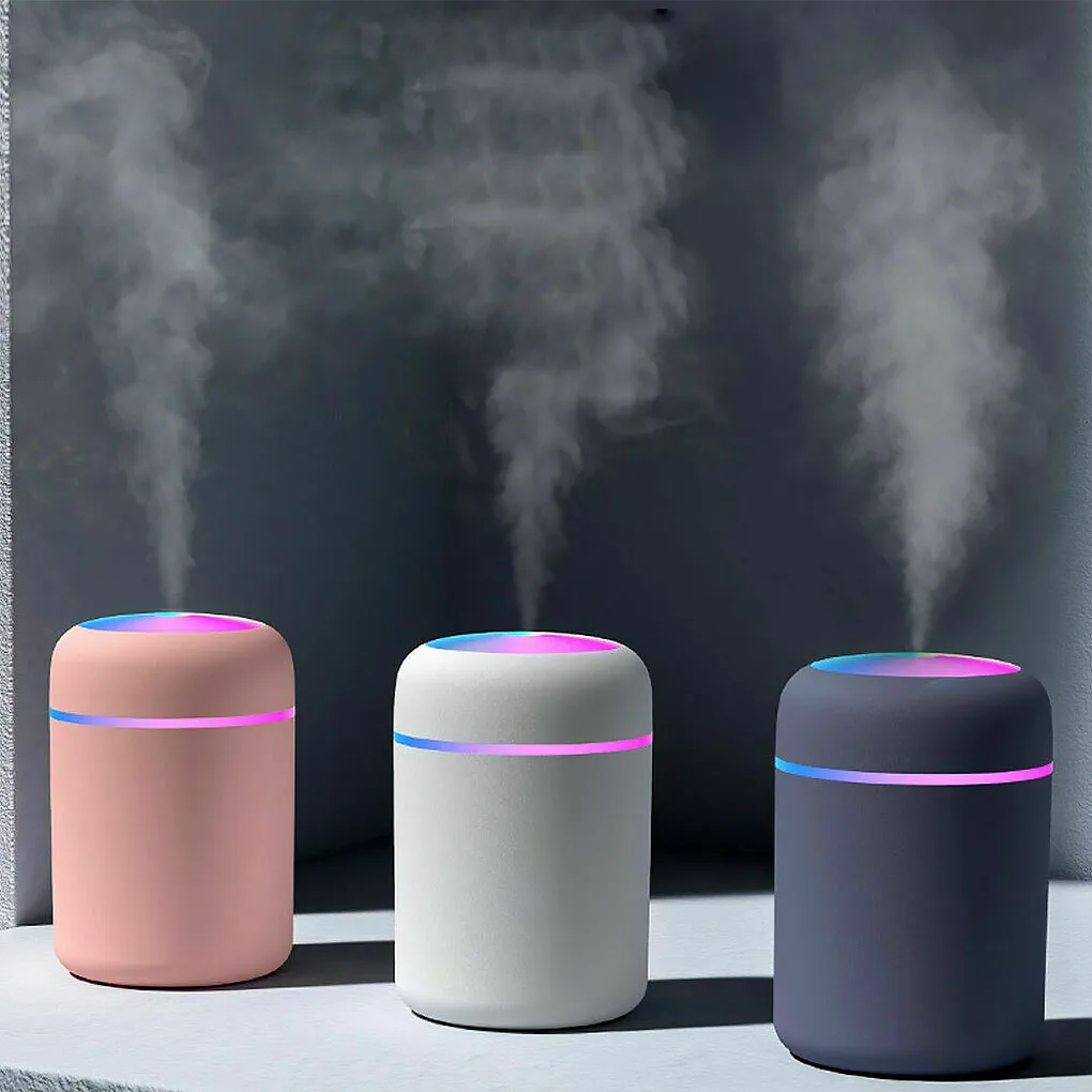 

Humidifier 300ml Bedroom Office Living Room Portable Low Noise Diffuser Atmosphere Light Mist Sprayer Aroma Diffuser