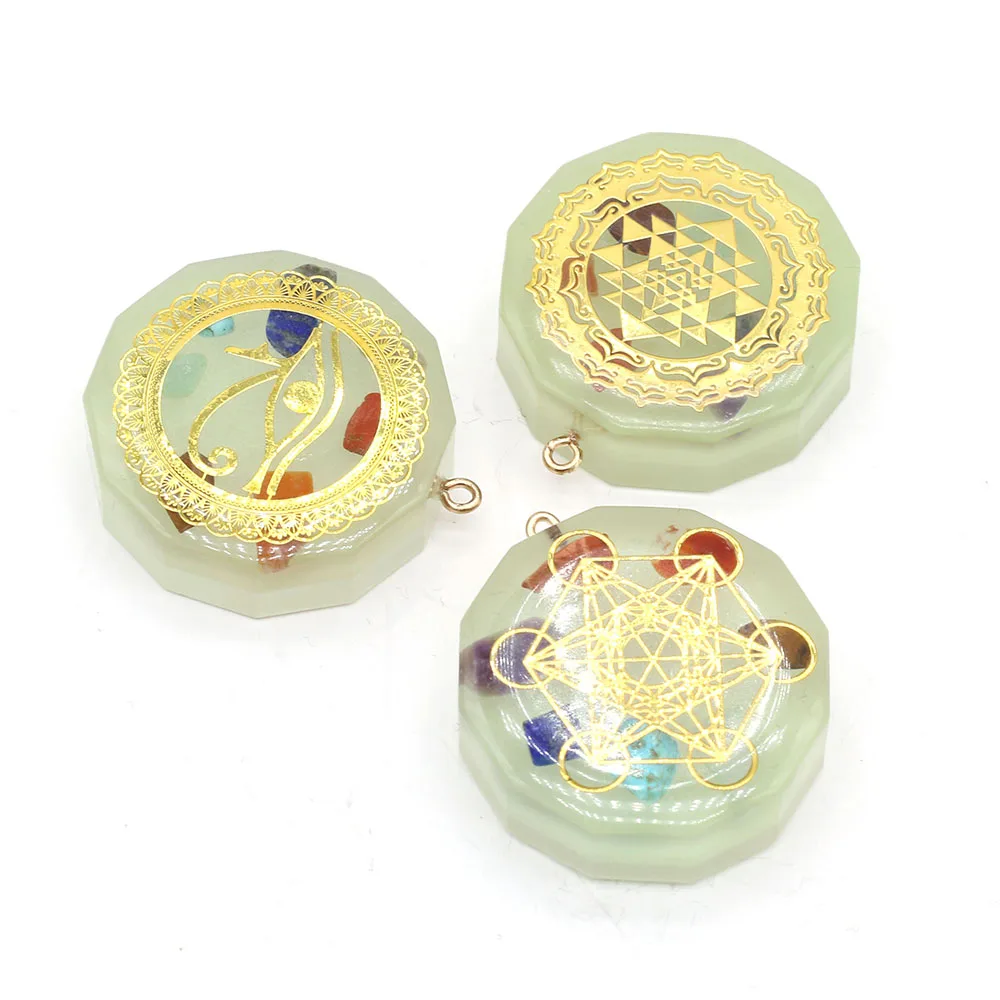 1pcs Natural Resin Seven Chakras Stone Charm Pendant for Necklace Earring Accessories Jewelry Making DIY Size 35x35mm
1pcs Natural Resin Seven Chakras Stone Charm Pendant for Necklace Earring Accessories Jewelry Making DIY Size 35x35mm