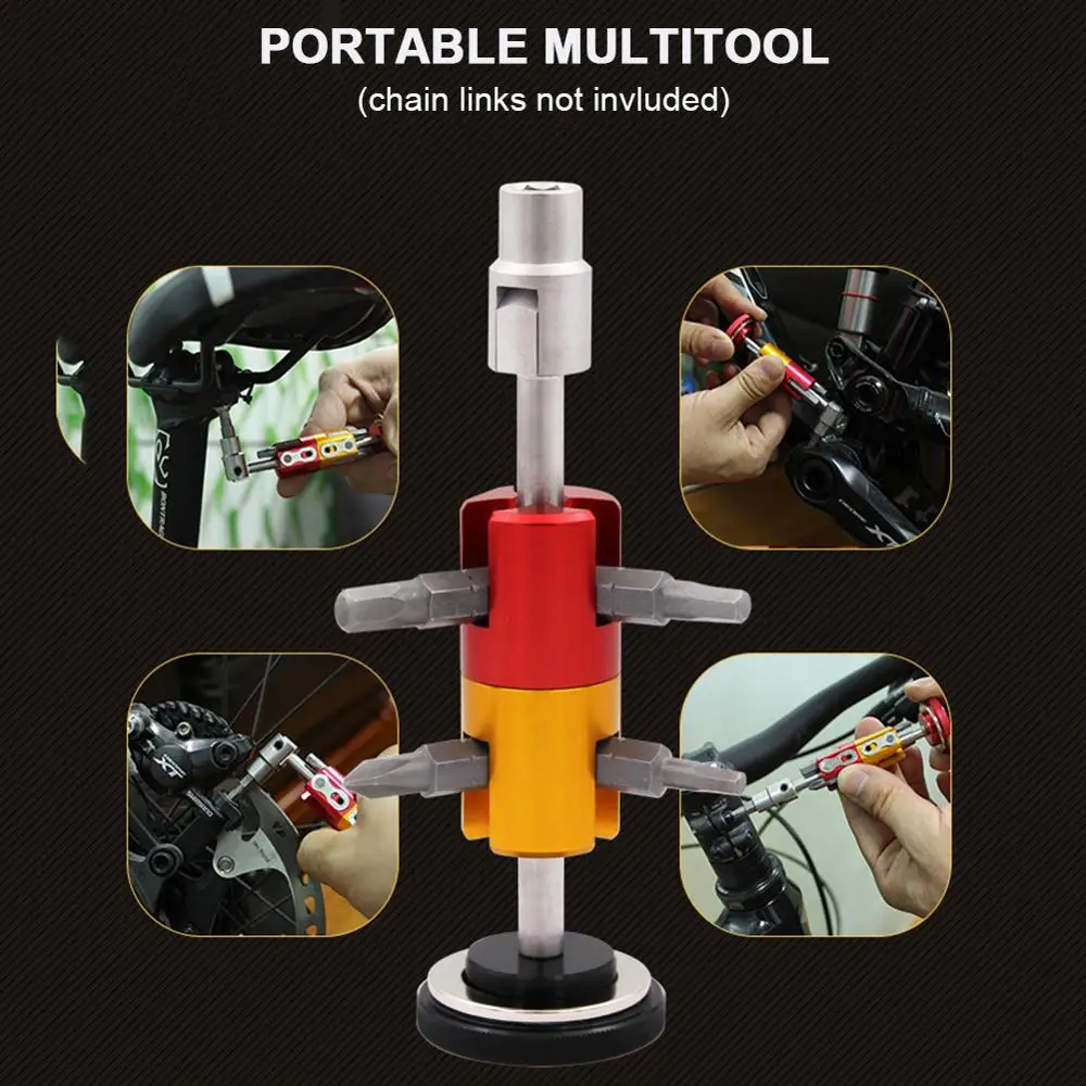 Portable Bike Multitool Bike Repair Tool Multi-Function in Crank with Hex Wrench Screwdriver Bits Bicycle Repair Tools
Portable Bike Multitool Bike Repair Tool Multi-Function in Crank with Hex Wrench Screwdriver Bits Bicycle Repair Tools