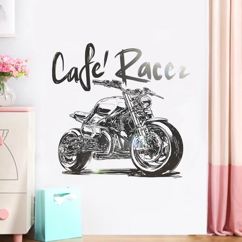 Black And White Motorcycle Literary Wallpaper Bedroom Porch Commercial Background Beautification Decorative Wall Stickers
Black And White Motorcycle Literary Wallpaper Bedroom Porch Commercial Background Beautification Decorative Wall Stickers