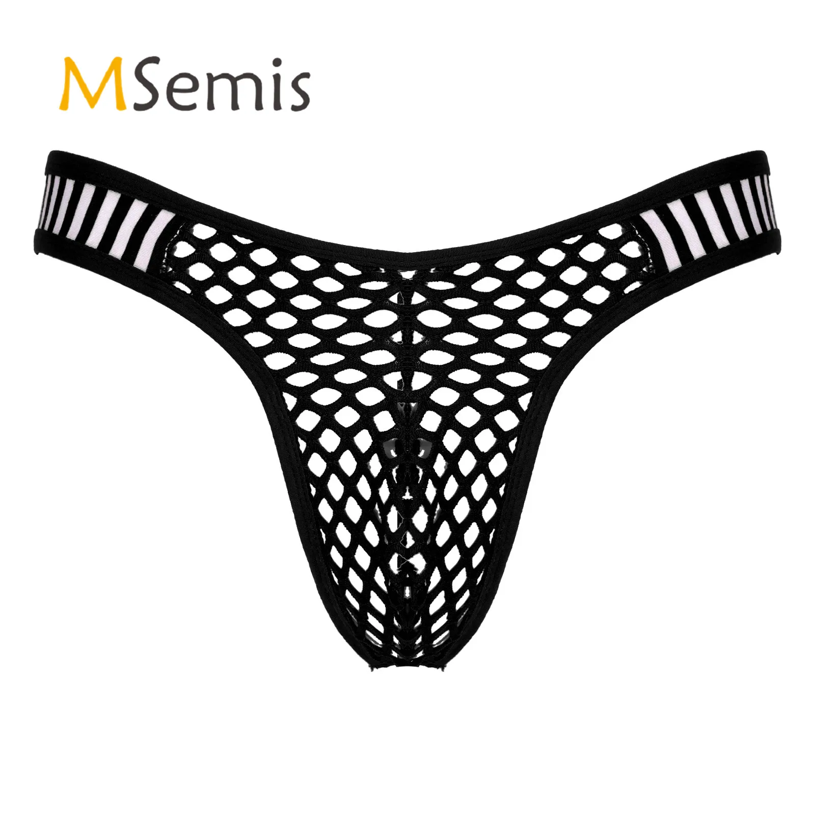 Mens Lingerie Fishnet Briefs Underwear Low Waist Striped Elastic Waistband Hollow Out Thongs See-through Bulge Pouch Underpants
Mens Lingerie Fishnet Briefs Underwear Low Waist Striped Elastic Waistband Hollow Out Thongs See-through Bulge Pouch Underpants