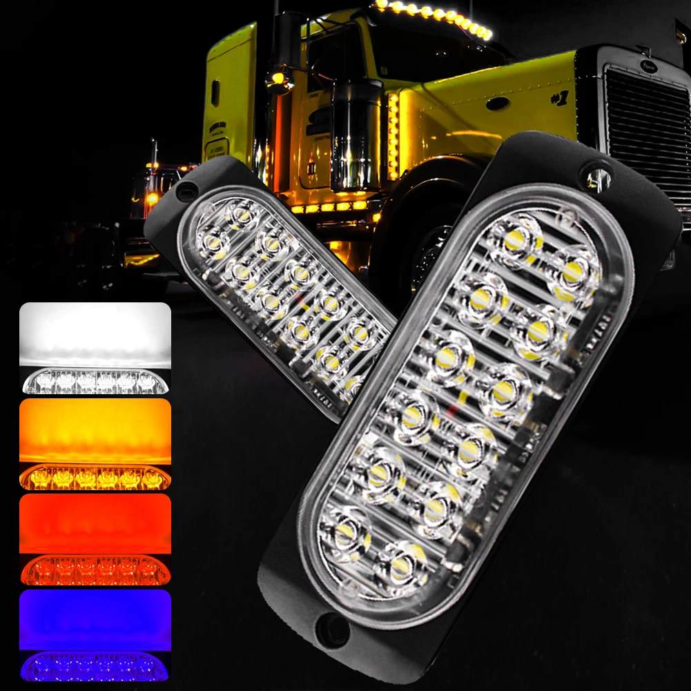 DC12-24V Strobe Lights with Remote Control 12LED Car Side Marker Lights 16 Modes Warning Emergency Lights for Trucks
DC12-24V Strobe Lights with Remote Control 12LED Car Side Marker Lights 16 Modes Warning Emergency Lights for Trucks