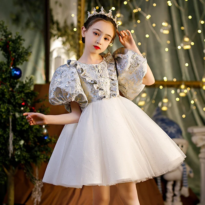 2021 White Fluffy Yarn Flower Girls Wedding Dress Puff Sleeve Kids Dresses For Girls Party Dress Children Princess Carnival
2021 White Fluffy Yarn Flower Girls Wedding Dress Puff Sleeve Kids Dresses For Girls Party Dress Children Princess Carnival