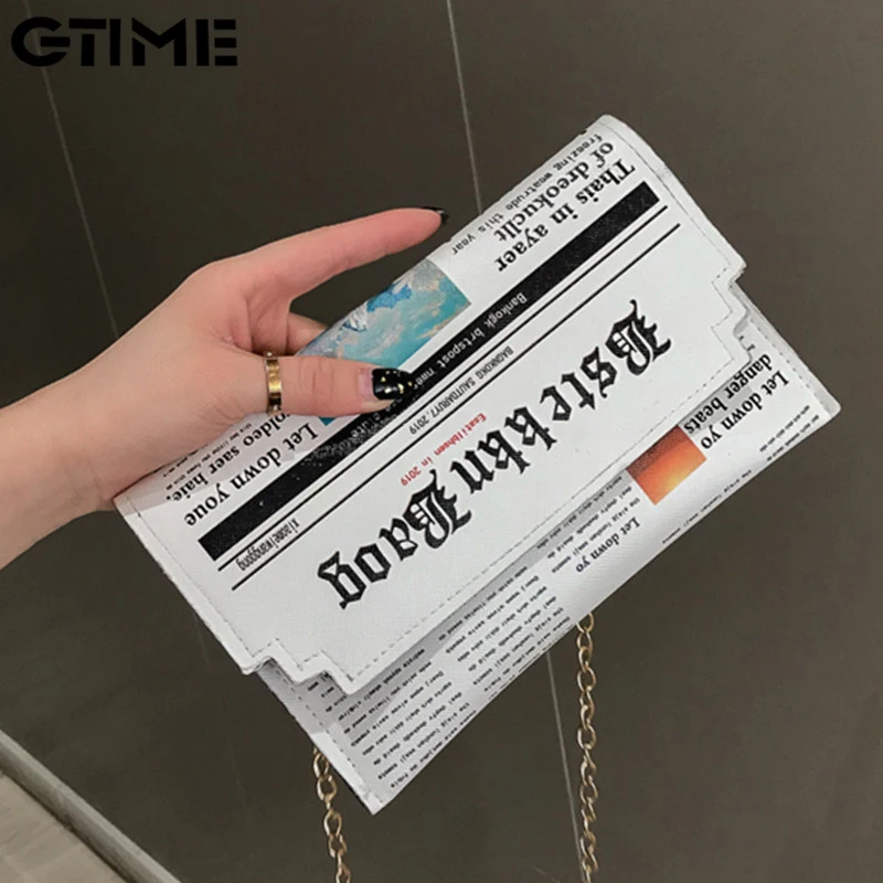 Women Joker Messenger Bag Chain Shoulder Bag Personality Fashion Small Square Newspaper News Styling Bags Wholesale #ZYNWY-351
Women Joker Messenger Bag Chain Shoulder Bag Personality Fashion Small Square Newspaper News Styling Bags Wholesale #ZYNWY-351