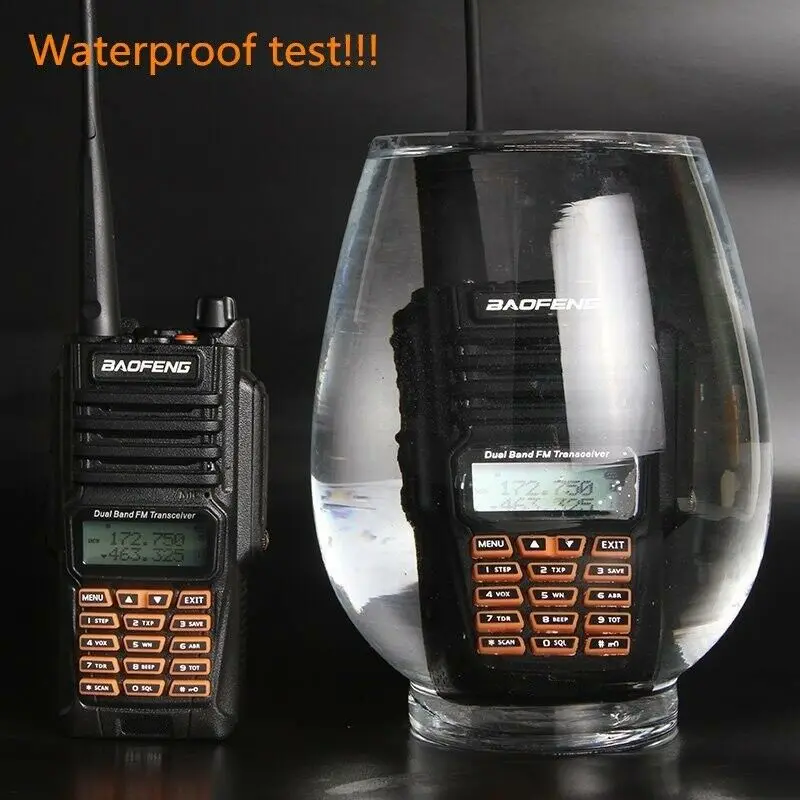 Baofeng UV-9R Plus Walkie Talkie 5W 10km Range VHF UHF Dual Band Handheld 2 Way Radio IP67 Waterproof Dustproof High Quality
Baofeng UV-9R Plus Walkie Talkie 5W 10km Range VHF UHF Dual Band Handheld 2 Way Radio IP67 Waterproof Dustproof High Quality