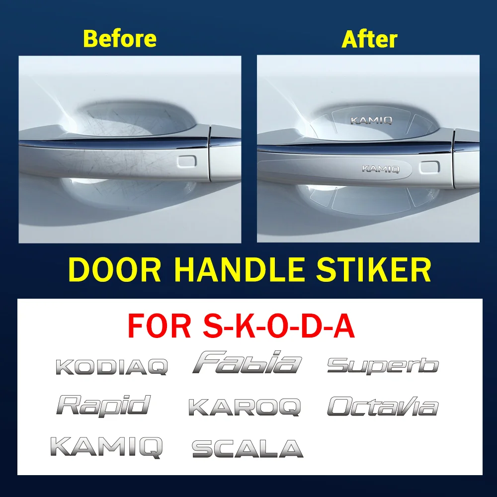 Transparent Car Door Handle Sticker Protective Decal For Skoda Rapid Kodiaq Fabia 1 2 Kamiq Octavia 2 A7 A5 A4 Yeti Superb 3 A5
Transparent Car Door Handle Sticker Protective Decal For Skoda Rapid Kodiaq Fabia 1 2 Kamiq Octavia 2 A7 A5 A4 Yeti Superb 3 A5