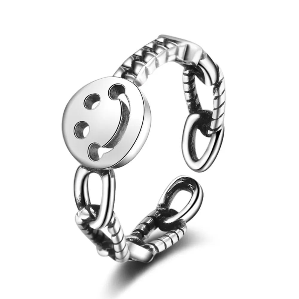 NEHZY 925 Sterling Silver New Woman Fashion Jewelry High Quality Retro Simple Hollow Black Smiley Open Ring Adjustable Size
NEHZY 925 Sterling Silver New Woman Fashion Jewelry High Quality Retro Simple Hollow Black Smiley Open Ring Adjustable Size