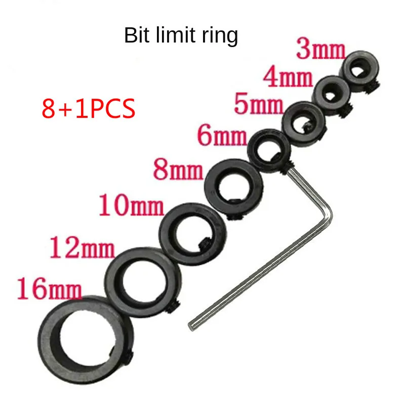 9PC 3-16mm Woodworking Drill Bit Locator Depth Stop Ring Collar Locator Drill Bit Locator Wood Drill Bit with Hexagon Wrench
9PC 3-16mm Woodworking Drill Bit Locator Depth Stop Ring Collar Locator Drill Bit Locator Wood Drill Bit with Hexagon Wrench