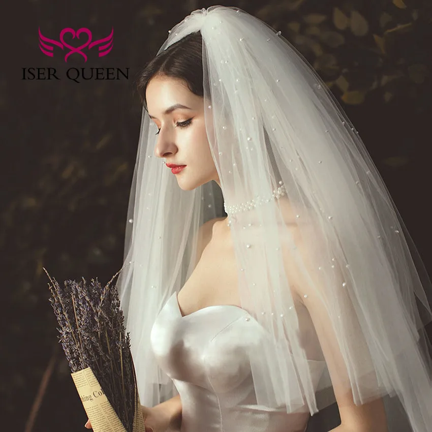Elegant Simple Wedding Veil For Women Pearls Beaded Bridal Veil Ivory Color 2 Layers A8003
Elegant Simple Wedding Veil For Women Pearls Beaded Bridal Veil Ivory Color 2 Layers A8003