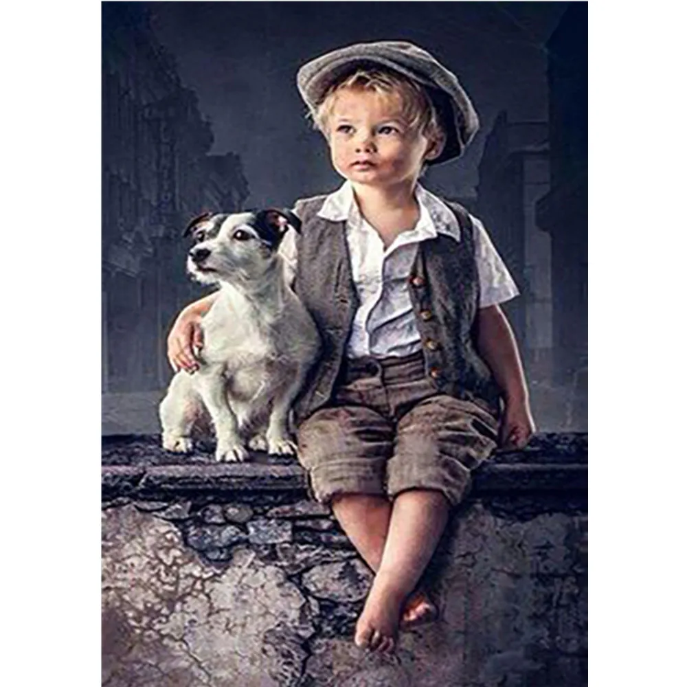 5D DIY Diamond Painting Little Boy and Dog Set Full Diamond Square Embroidery Mosaic Art Picture Rhinestone Home Decoration Gift
5D DIY Diamond Painting Little Boy and Dog Set Full Diamond Square Embroidery Mosaic Art Picture Rhinestone Home Decoration Gift
