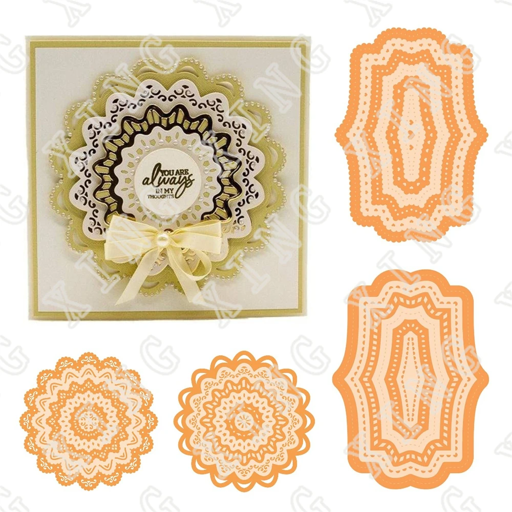 Newest Circular Scalloped Bloom Frame Layering Metal Cutting Dies Diy Scrapbook Embossed Gift Card Album Craft Decorate Template
Newest Circular Scalloped Bloom Frame Layering Metal Cutting Dies Diy Scrapbook Embossed Gift Card Album Craft Decorate Template