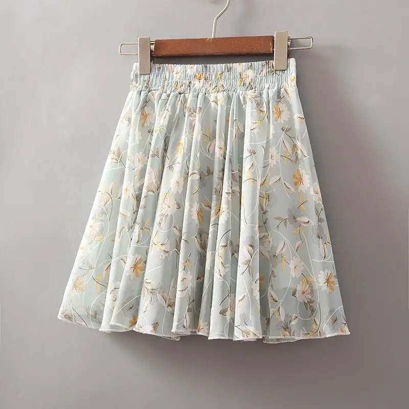 2021 new popular summer anti gloss floral skirt Chiffon print stretch high waist A-line skirt
2021 new popular summer anti gloss floral skirt Chiffon print stretch high waist A-line skirt