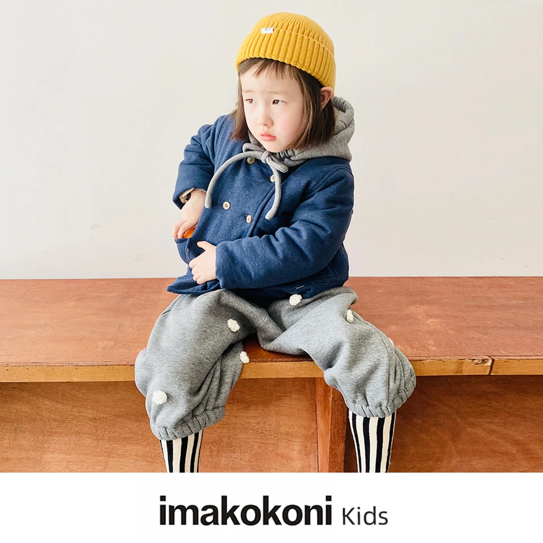 imakokoni kids 2021 new original warm double-breasted applique short knitted cotton jacket winter children's clothing 21784
imakokoni kids 2021 new original warm double-breasted applique short knitted cotton jacket winter children's clothing 21784
