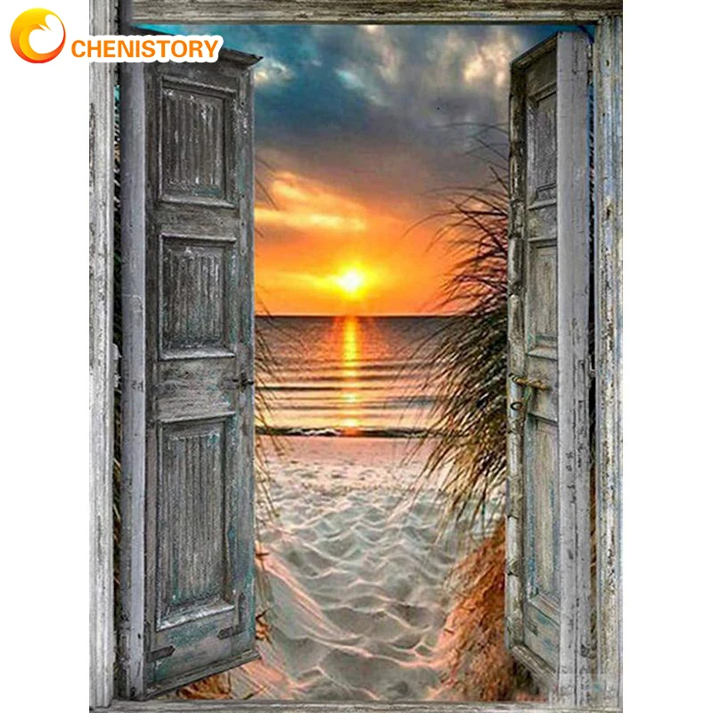 CHENISTORY Diamond Painting Door Scenery Full Drill Square Diamond Embroidery Sunset Cross Stitch Mosaic Rhinestones Handicraft
CHENISTORY Diamond Painting Door Scenery Full Drill Square Diamond Embroidery Sunset Cross Stitch Mosaic Rhinestones Handicraft