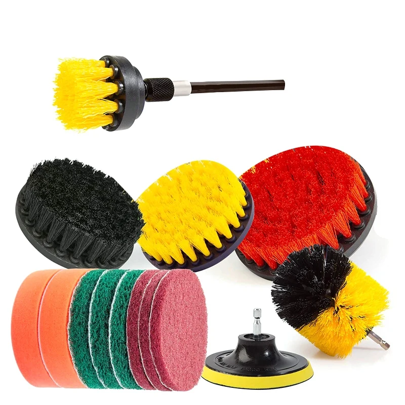 15Pcs Drill Brush Attachments Set Scrub Pads & Sponge Buffing Pads Power Scrubber Brush with Extend Long Attachment
15Pcs Drill Brush Attachments Set Scrub Pads & Sponge Buffing Pads Power Scrubber Brush with Extend Long Attachment