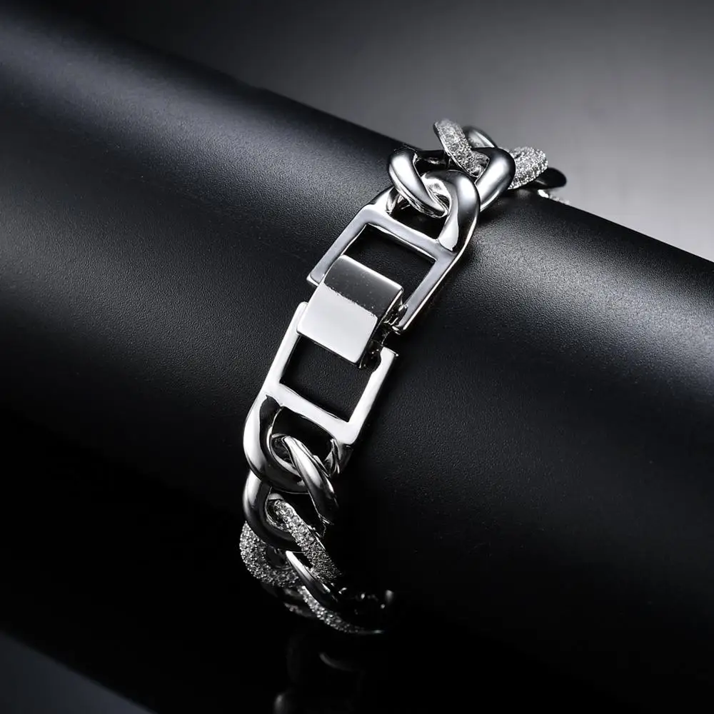 Men Hip hop iced out bling cuban bracelet High quality AAA Zircon male fashion Hiphop cuban chain bracelet jewelry Drop shipping
Men Hip hop iced out bling cuban bracelet High quality AAA Zircon male fashion Hiphop cuban chain bracelet jewelry Drop shipping