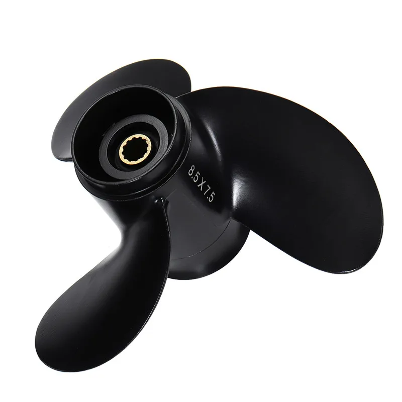 Outboard Propeller 8.5 x 7.5 For Tohatsu/Nissan/Mercury 8-9.8HP R-Rotation Aluminum Alloy 3 Blades 12 Spline Tooth 3B2-64515-0
Outboard Propeller 8.5 x 7.5 For Tohatsu/Nissan/Mercury 8-9.8HP R-Rotation Aluminum Alloy 3 Blades 12 Spline Tooth 3B2-64515-0