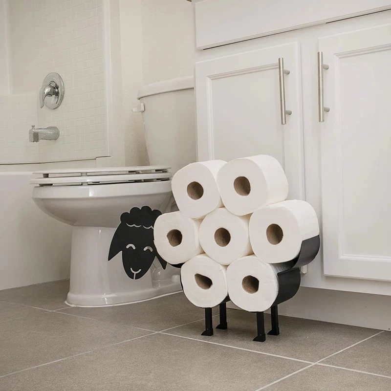 Black Sheep Wall-Mount Toilet Paper Roll Holder Novelty Free Standing Toilet Roll Tissue Paper Storage Stand Kitchen Tool
Black Sheep Wall-Mount Toilet Paper Roll Holder Novelty Free Standing Toilet Roll Tissue Paper Storage Stand Kitchen Tool