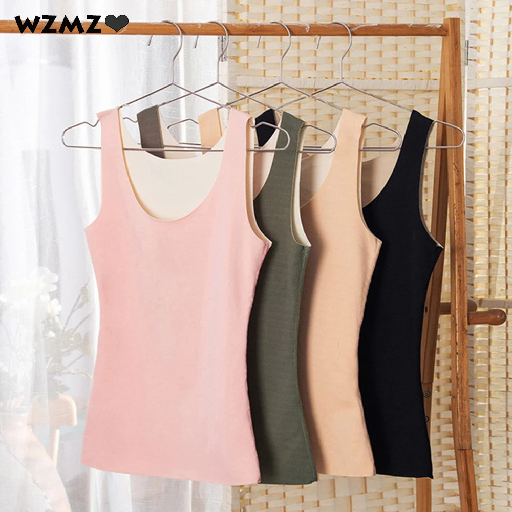 Women Seamless Tank Top Double-side Velvet Silk Warm Crop Top Thermal Underwear Autumn Winter Soft Heat Storage Vest Female Cami
Women Seamless Tank Top Double-side Velvet Silk Warm Crop Top Thermal Underwear Autumn Winter Soft Heat Storage Vest Female Cami