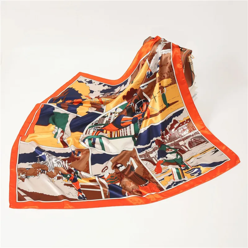 New Design Women Scarf Quality Shawl Horse Print Fashion Silk Scarf Square Scarves Echarpes Foulards Femme Wrap Bandana Hijab
New Design Women Scarf Quality Shawl Horse Print Fashion Silk Scarf Square Scarves Echarpes Foulards Femme Wrap Bandana Hijab