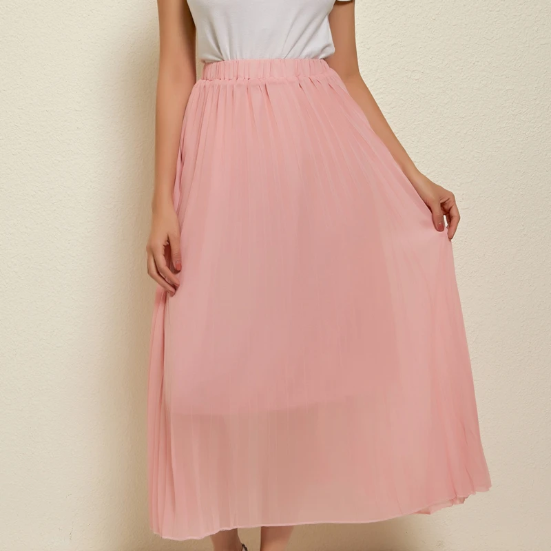 Fashion Elegant High Waist Lady Style Women A-line Skirts Simple Slim All-match Long Women Skirt All-match Chiffon Clothing
Fashion Elegant High Waist Lady Style Women A-line Skirts Simple Slim All-match Long Women Skirt All-match Chiffon Clothing