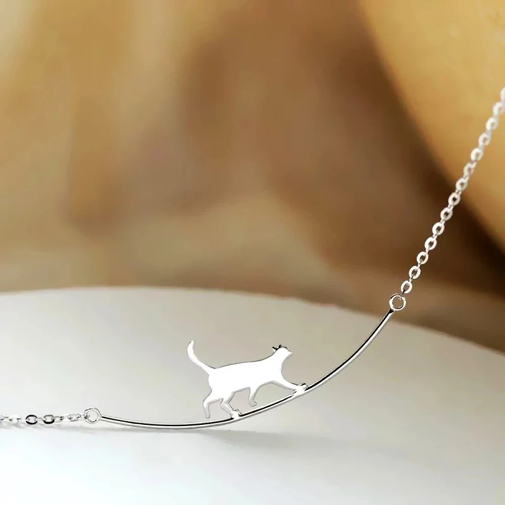 Simple Fashion Personality Creative Design Beautiful Lovely Cat Pendant Necklace Women Adorn Article
Simple Fashion Personality Creative Design Beautiful Lovely Cat Pendant Necklace Women Adorn Article