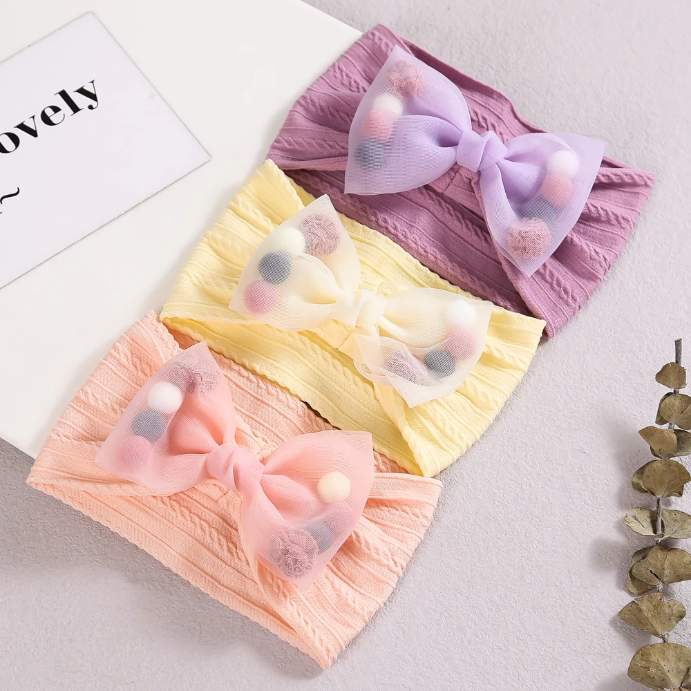 1pcs Gauze Bow Baby Headband with Balls Cable Knit Bowknot Headband Baby Girls Headwrap Infant Headwear Kids Hair Accessories
1pcs Gauze Bow Baby Headband with Balls Cable Knit Bowknot Headband Baby Girls Headwrap Infant Headwear Kids Hair Accessories