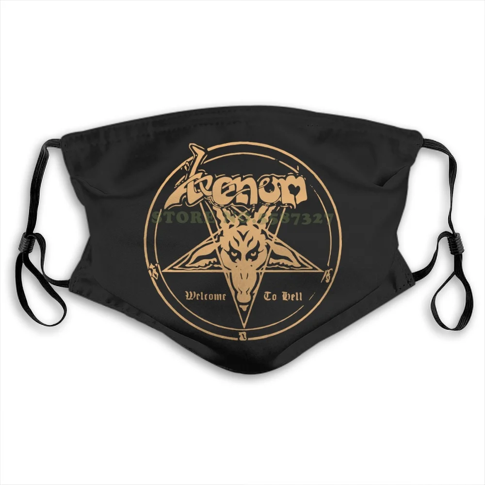 Маска для лица Niceda Venom Band черные модные забавные дизайнерские белые многоразовые
