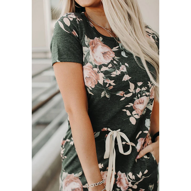 LUCKYFRIDAYF 2021 Dark Gray Short Sleeve Pocketed Drawstring Casual Floral Dress Vestido De Mujer Kobieta Sukienka Dresses XL
LUCKYFRIDAYF 2021 Dark Gray Short Sleeve Pocketed Drawstring Casual Floral Dress Vestido De Mujer Kobieta Sukienka Dresses XL